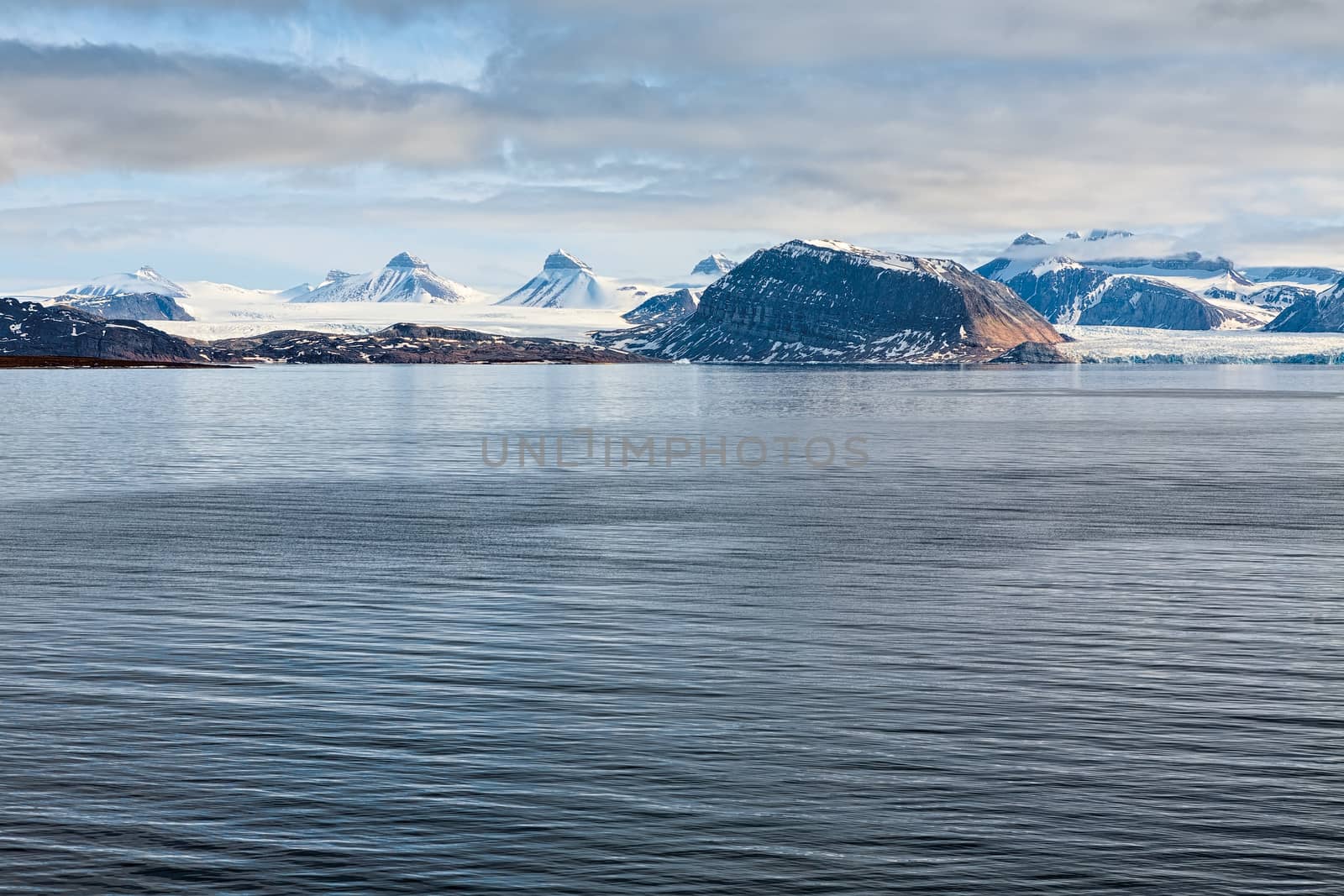 Mountains and glacier in Svalbard islands by LuigiMorbidelli