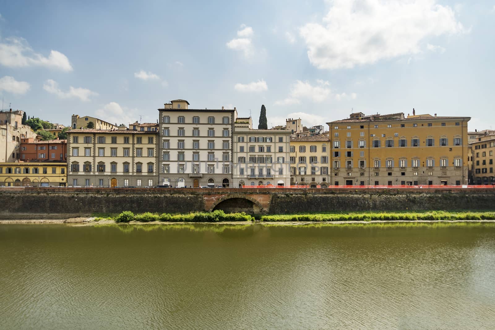 Scenic view of the Lungarno in Florence by edella