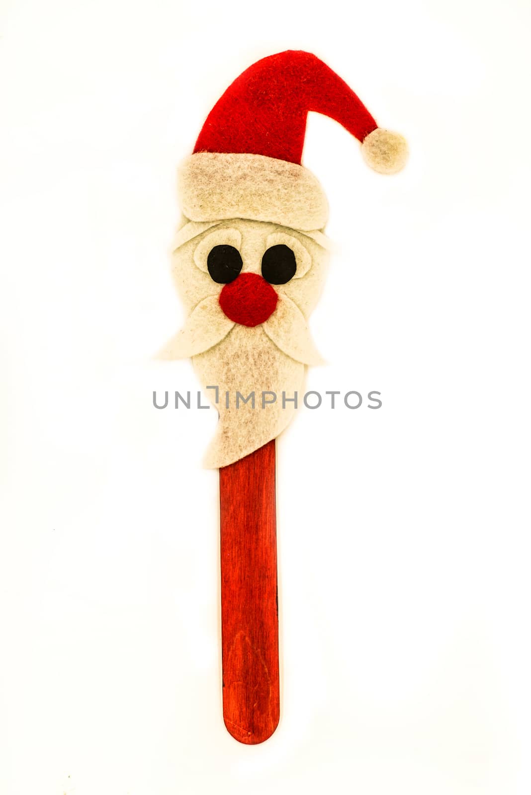 cute christmas craft. santa claus bookmark. merry christmas and happy new year concept by Desperada