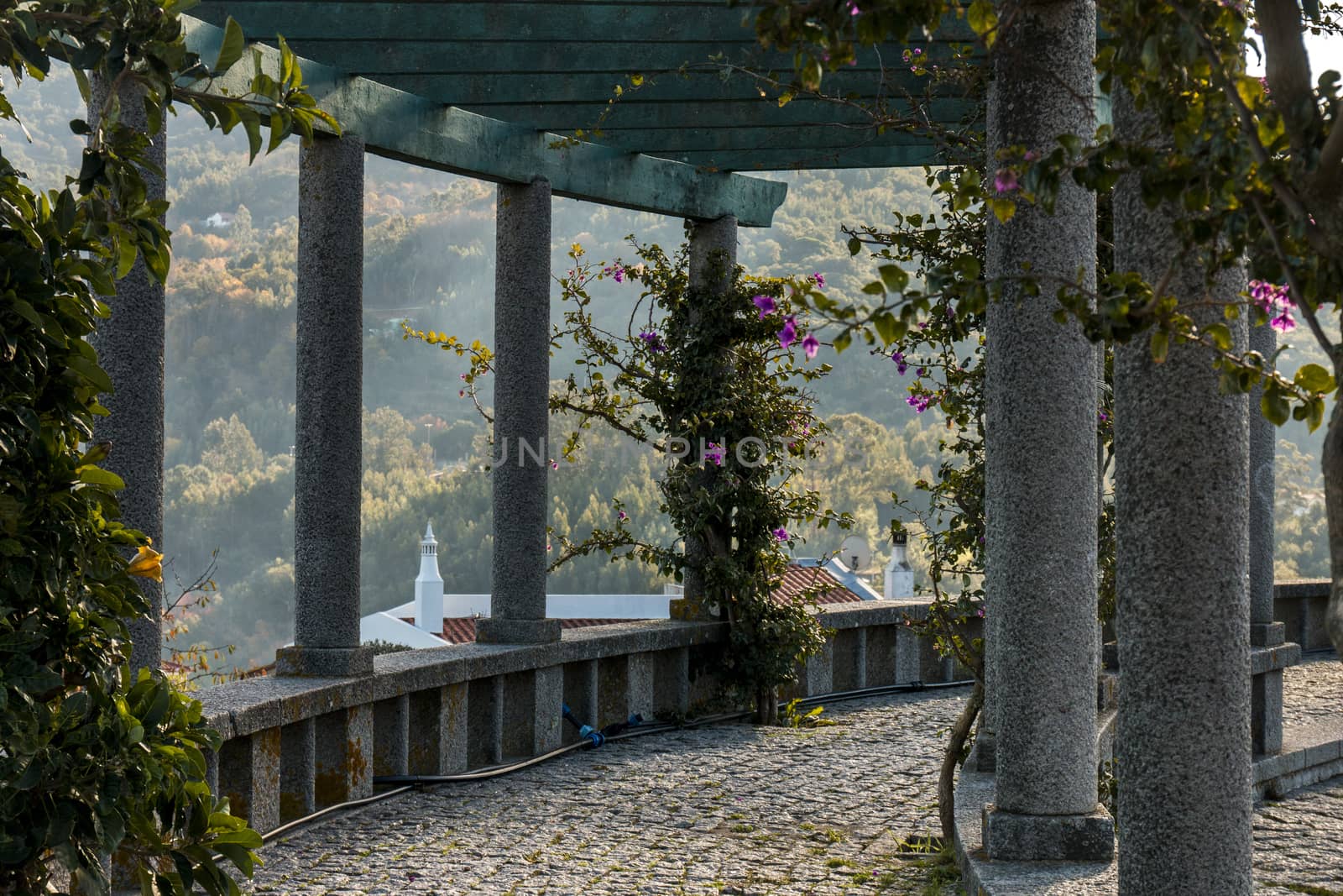 Garden viewpoint of the village of Monchique, located in Portugal.