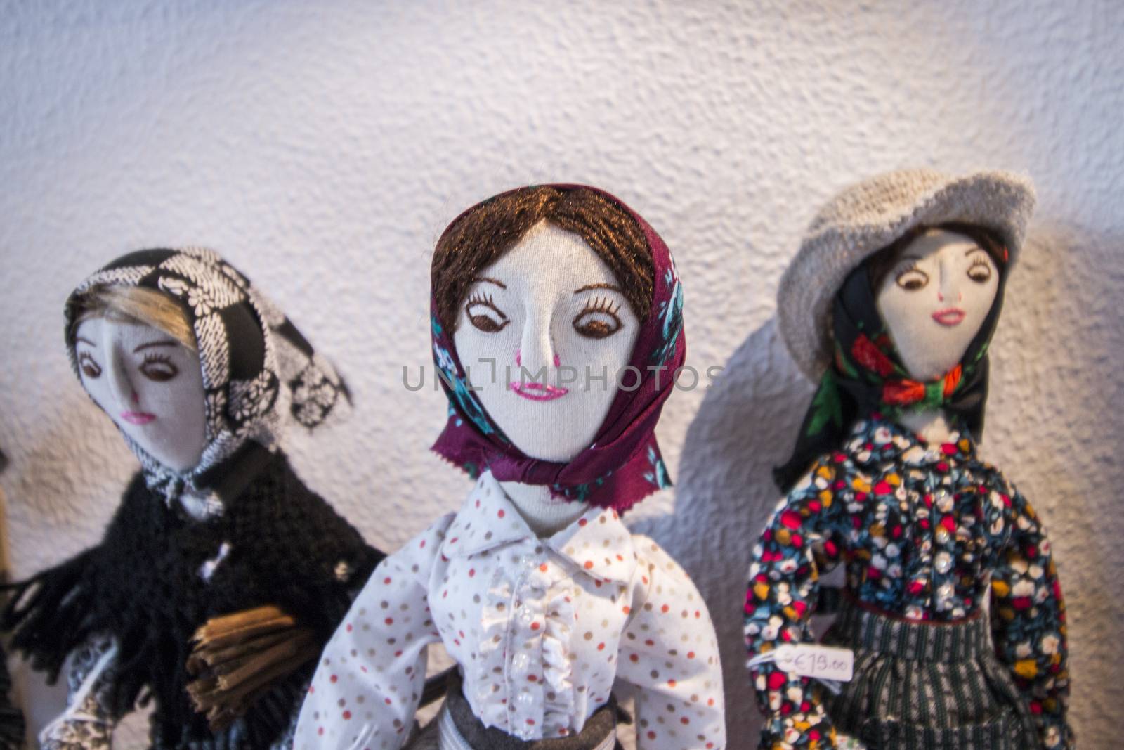 Souvenir dolls of Portuguese characters, ladies from the countryside.
