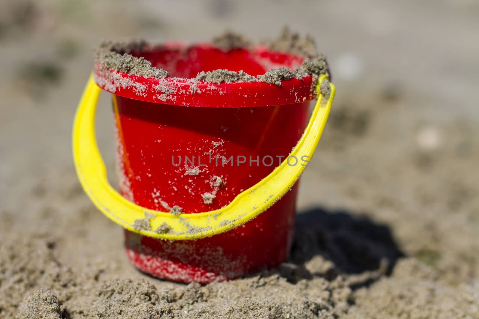 A child's beach bucket