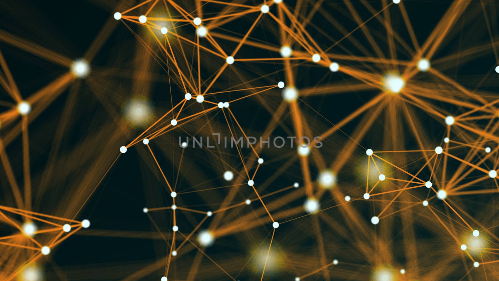 Abstract connection dots. Technology background. Network concept. 3d rendering