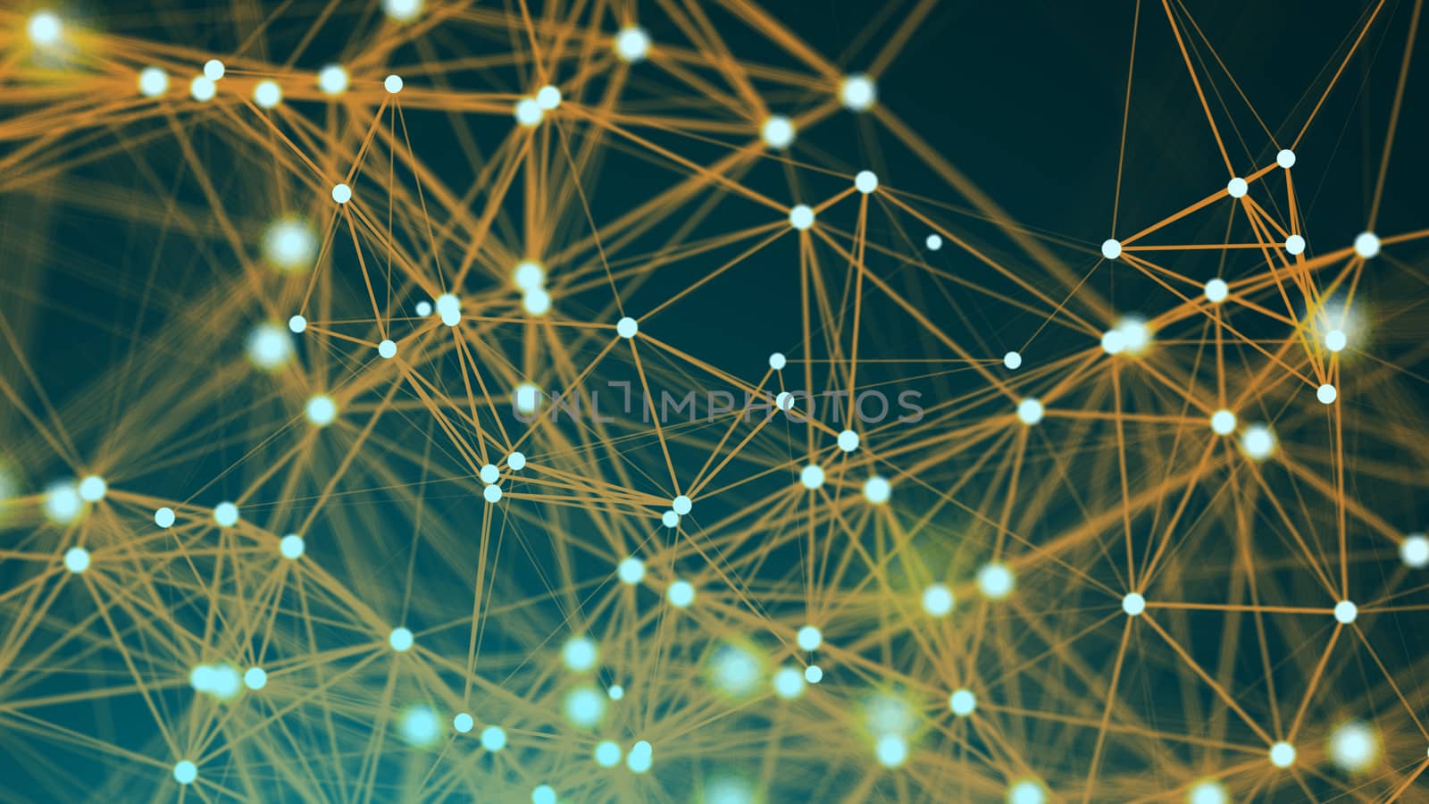 Abstract connection dots. Technology background. Network concept. 3d rendering