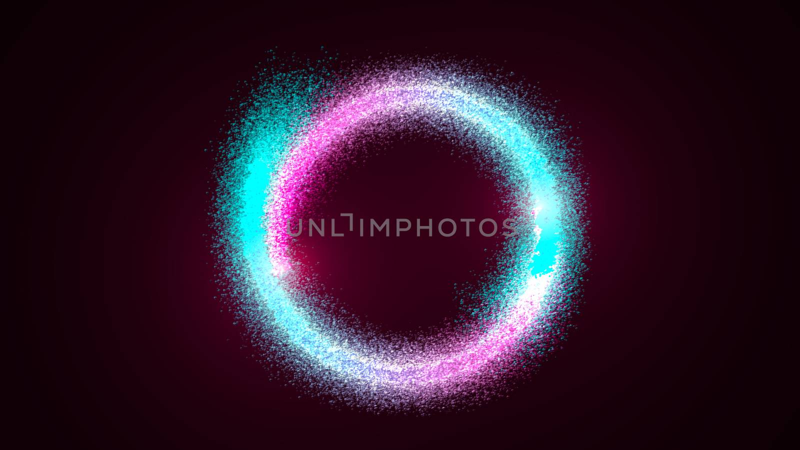 Abstract ring background with luminous swirling backdrop. 3d rendering