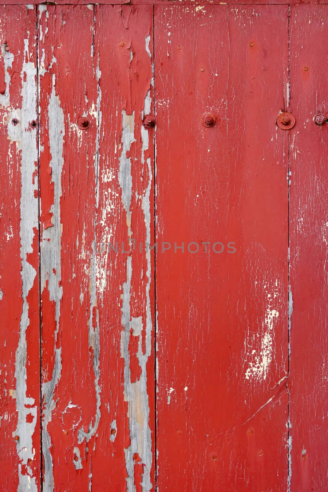 Old wood board painted red, background texture