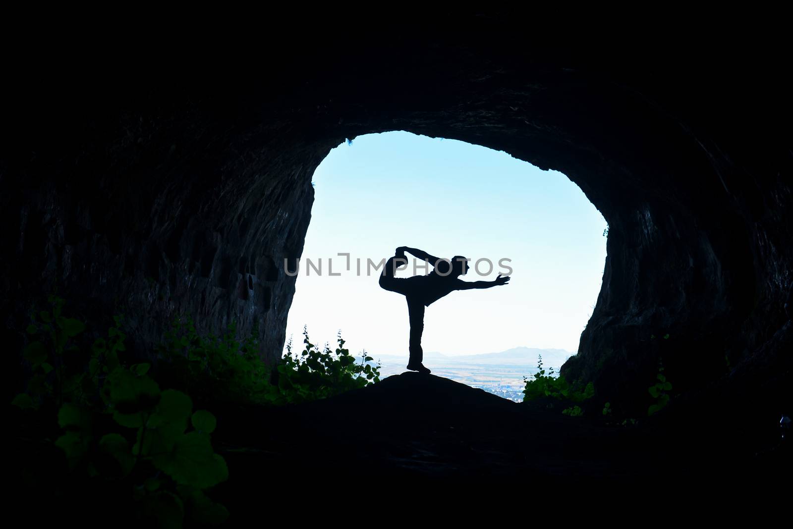yoga positions and therapy in the cave