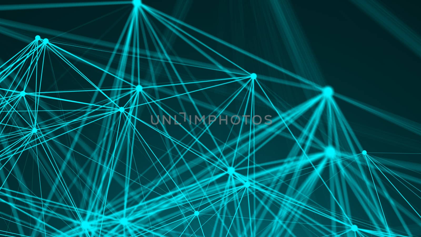 Abstract connection dots. Technology background. Network concept. 3d rendering