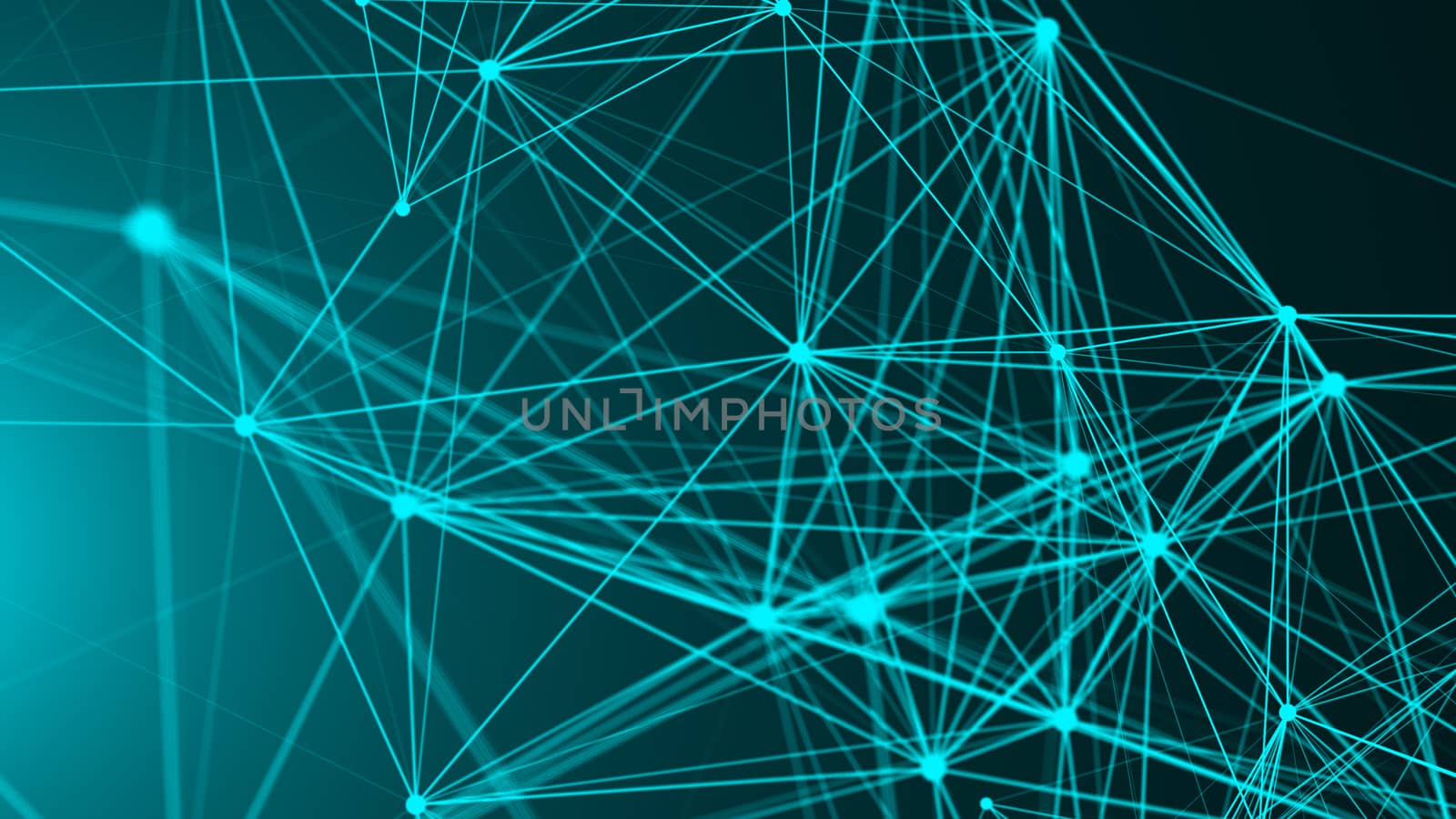 Abstract connection dots. Technology background. Network concept. 3d rendering