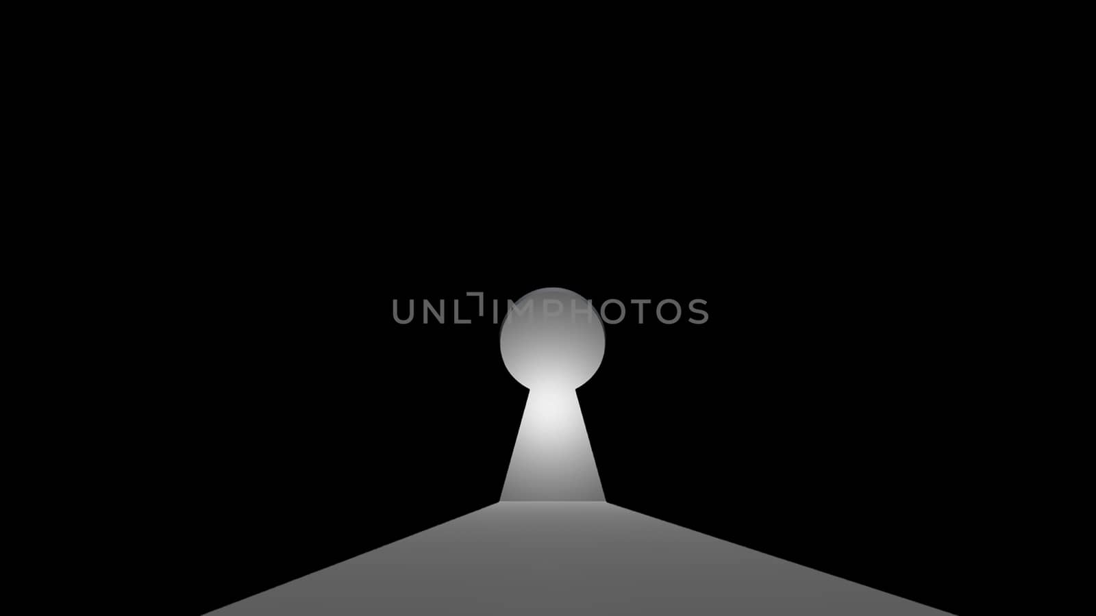 Abstract background with keyhole. Digital illustration. 3d rendering