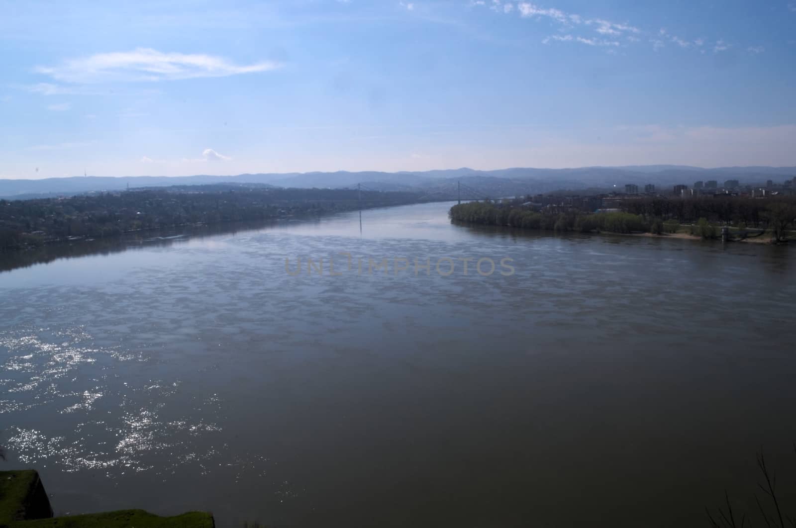 View on Danube in Novi Sad, Serbia
