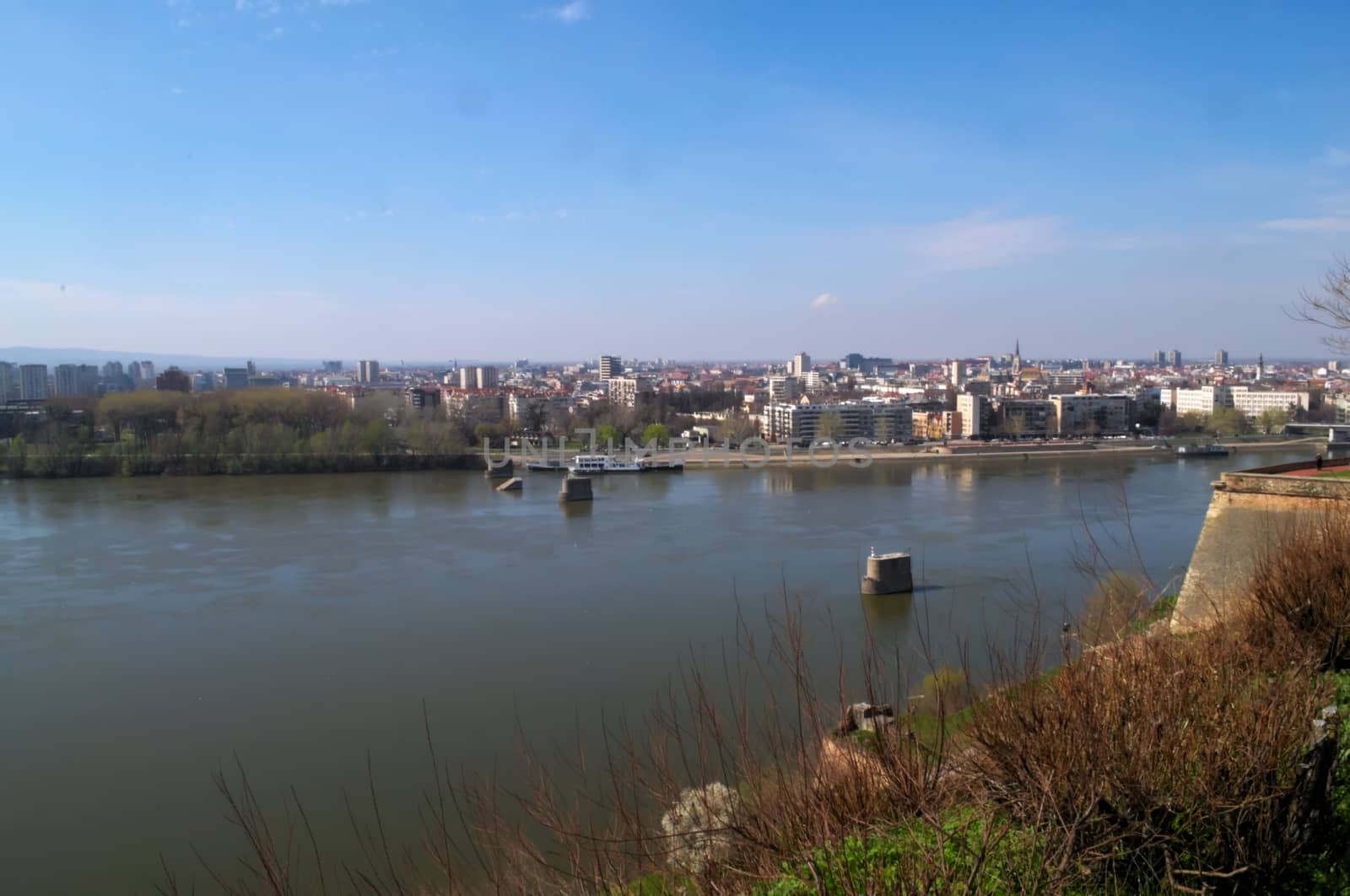 View at City, from Petrovaradin fortress, Serbia by sheriffkule