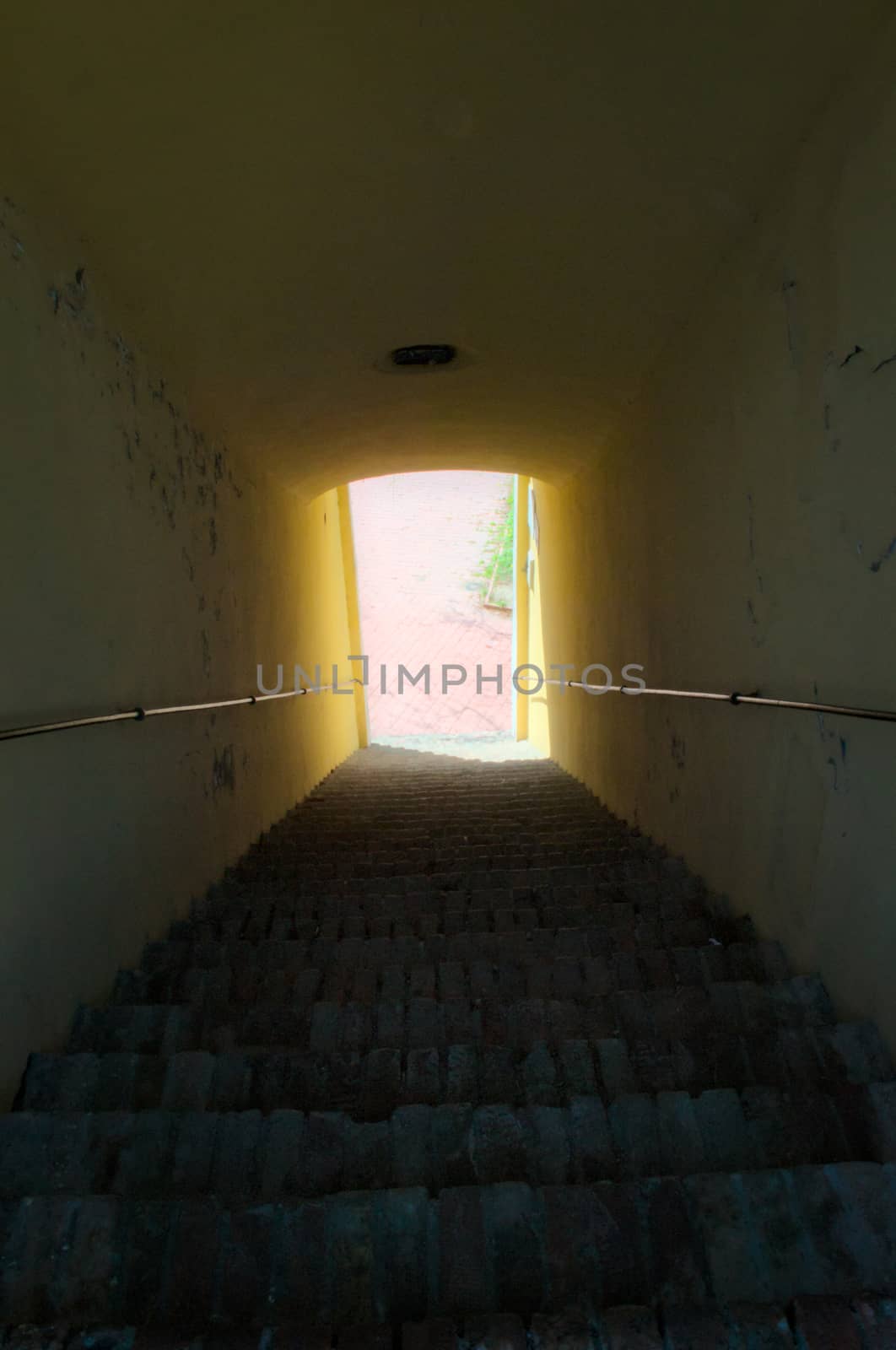Light at the end of stairways tunnel