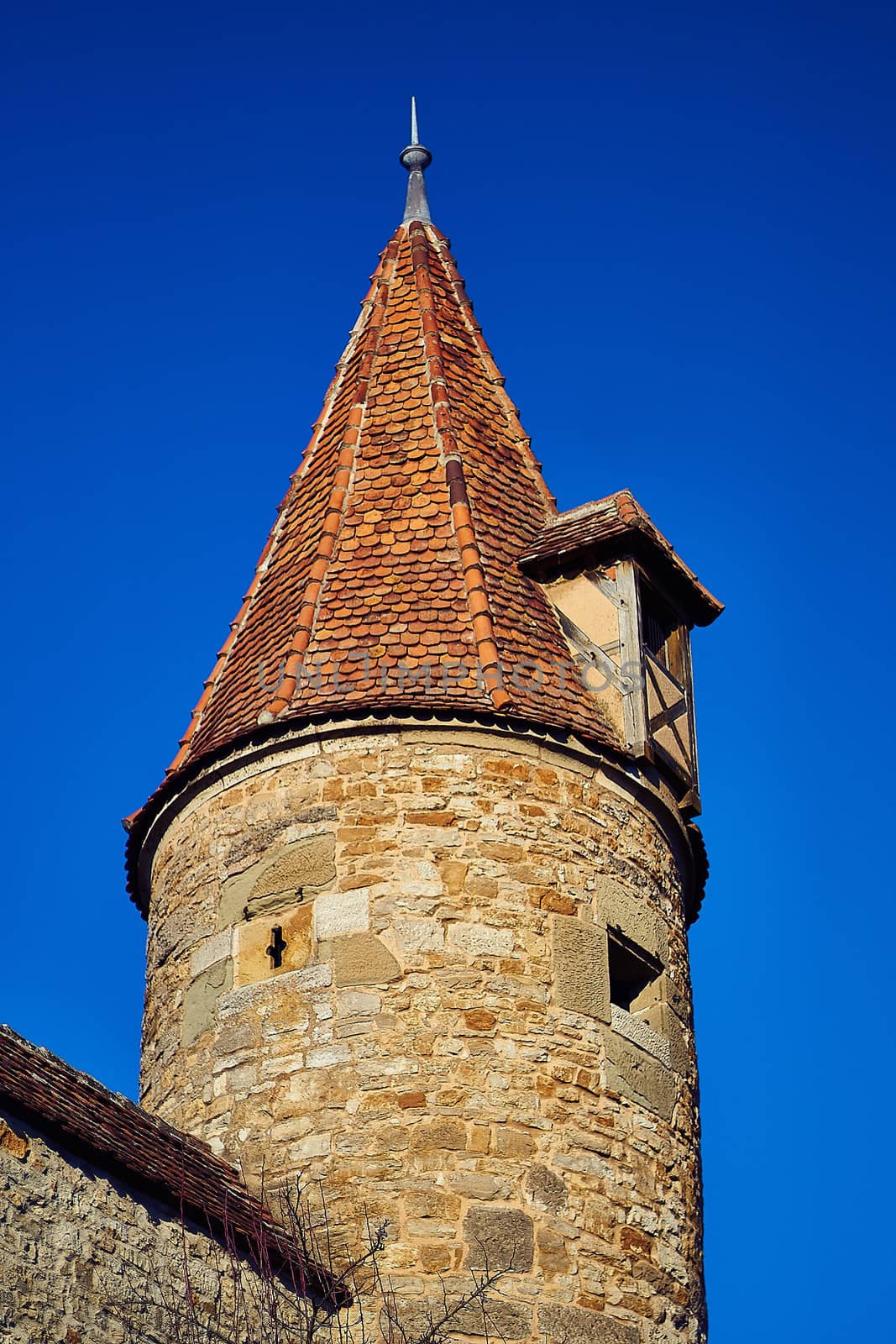 Rothenburg ob der Tauber, picturesque medieval historic town in Bavaria, Germany.