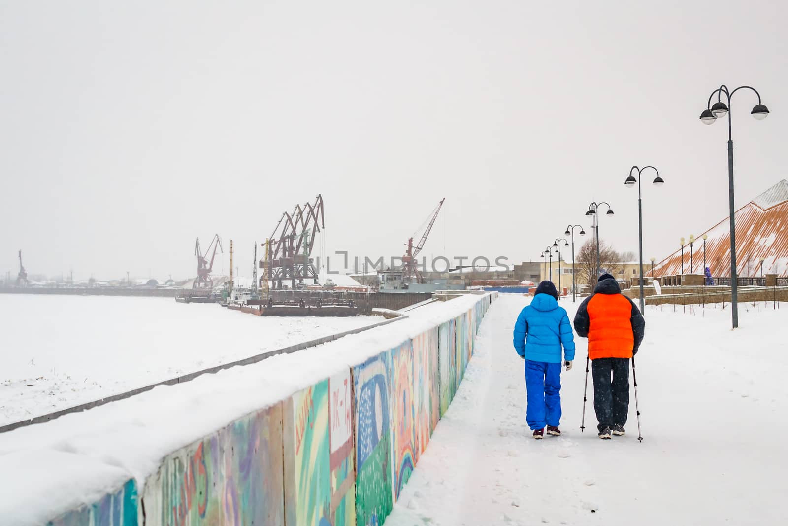 Nordic walking in winter by darksoul72