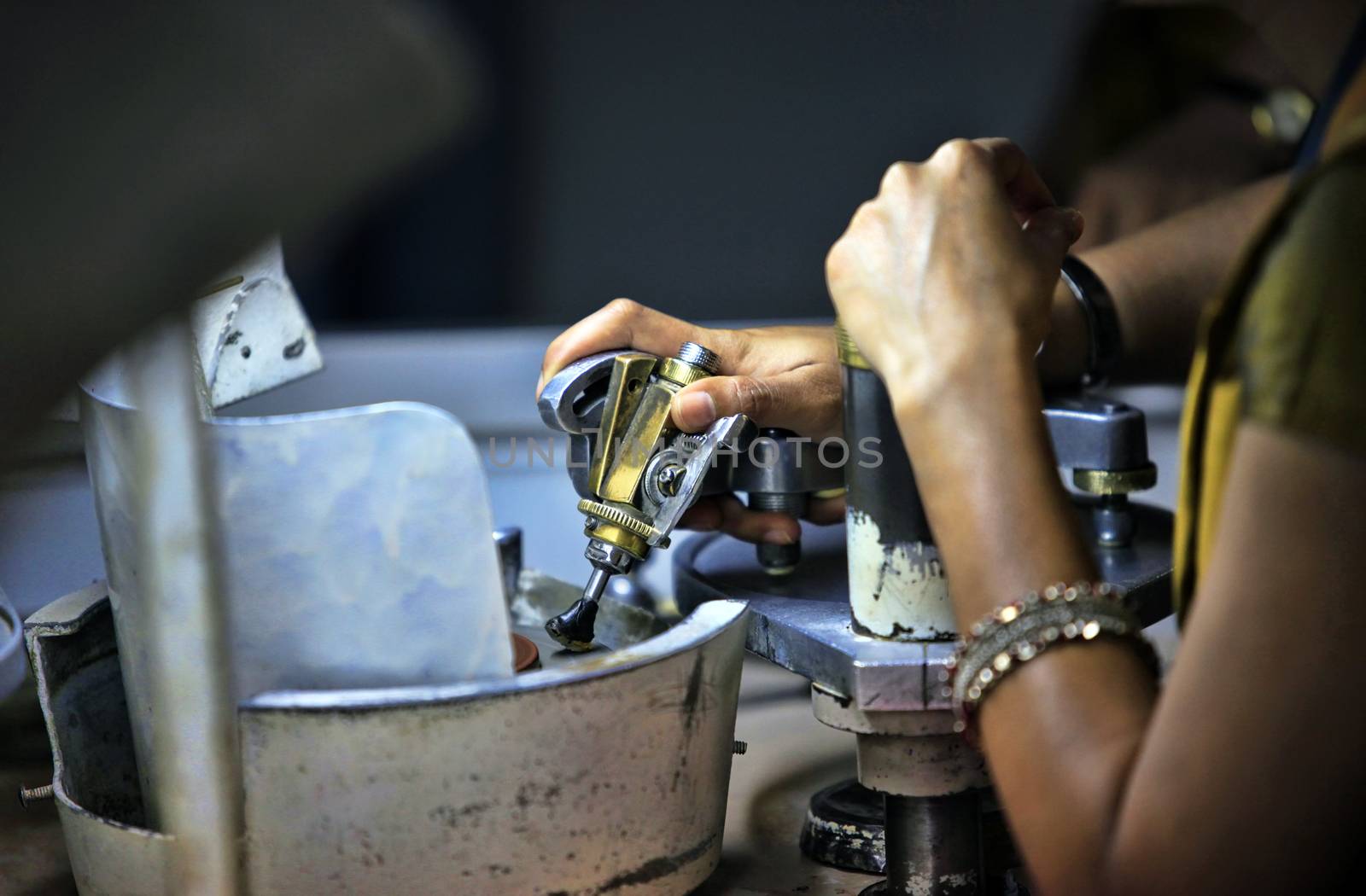 Gemstone processing factory in Sri Lanka