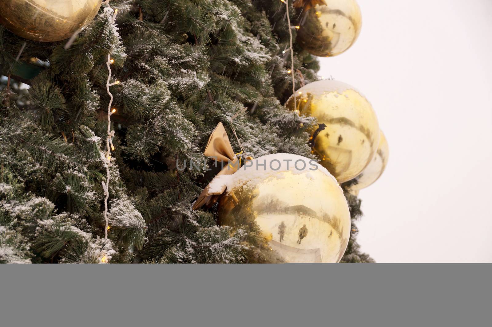 New Year's spheres on fir-tree branches by Vadimdem