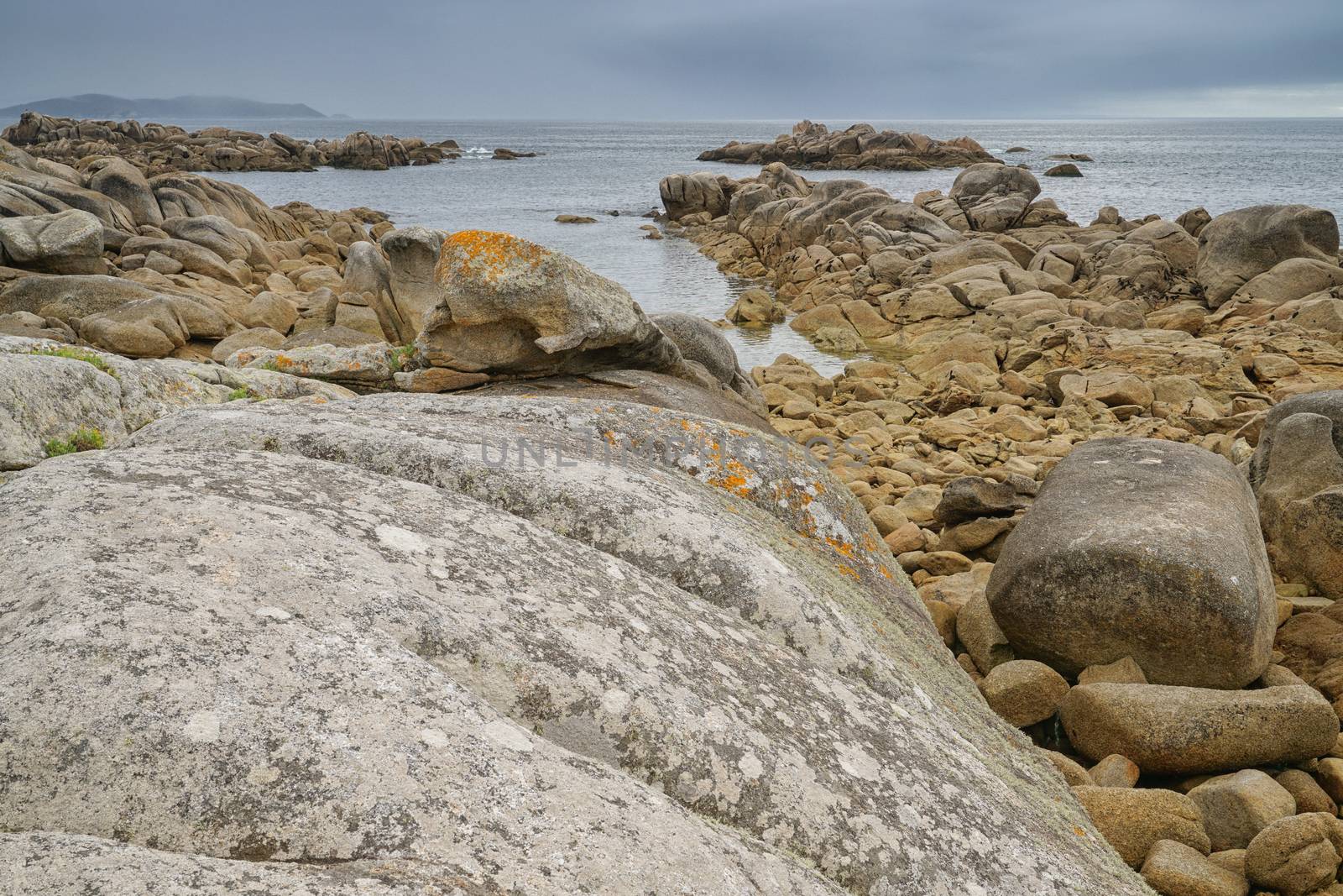 Beautiful landscape of Galicia, coastline close to O Grove, Spain, Europe