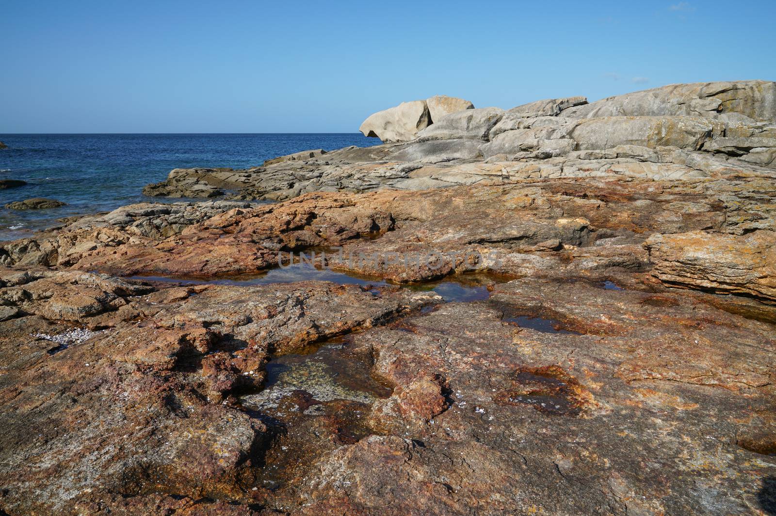 Beautiful landscape of Galicia, coastline close to O Grove, Spain, Europe