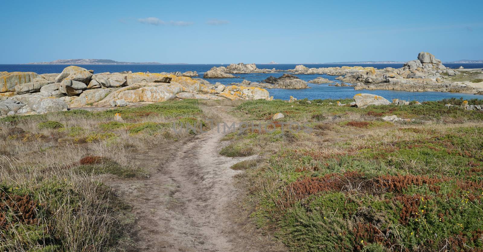 Beautiful landscape of Galicia, coastline close to O Grove, Spain, Europe