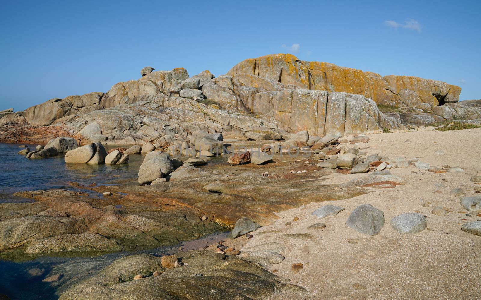 Beautiful landscape of Galicia, coastline close to O Grove, Spain, Europe