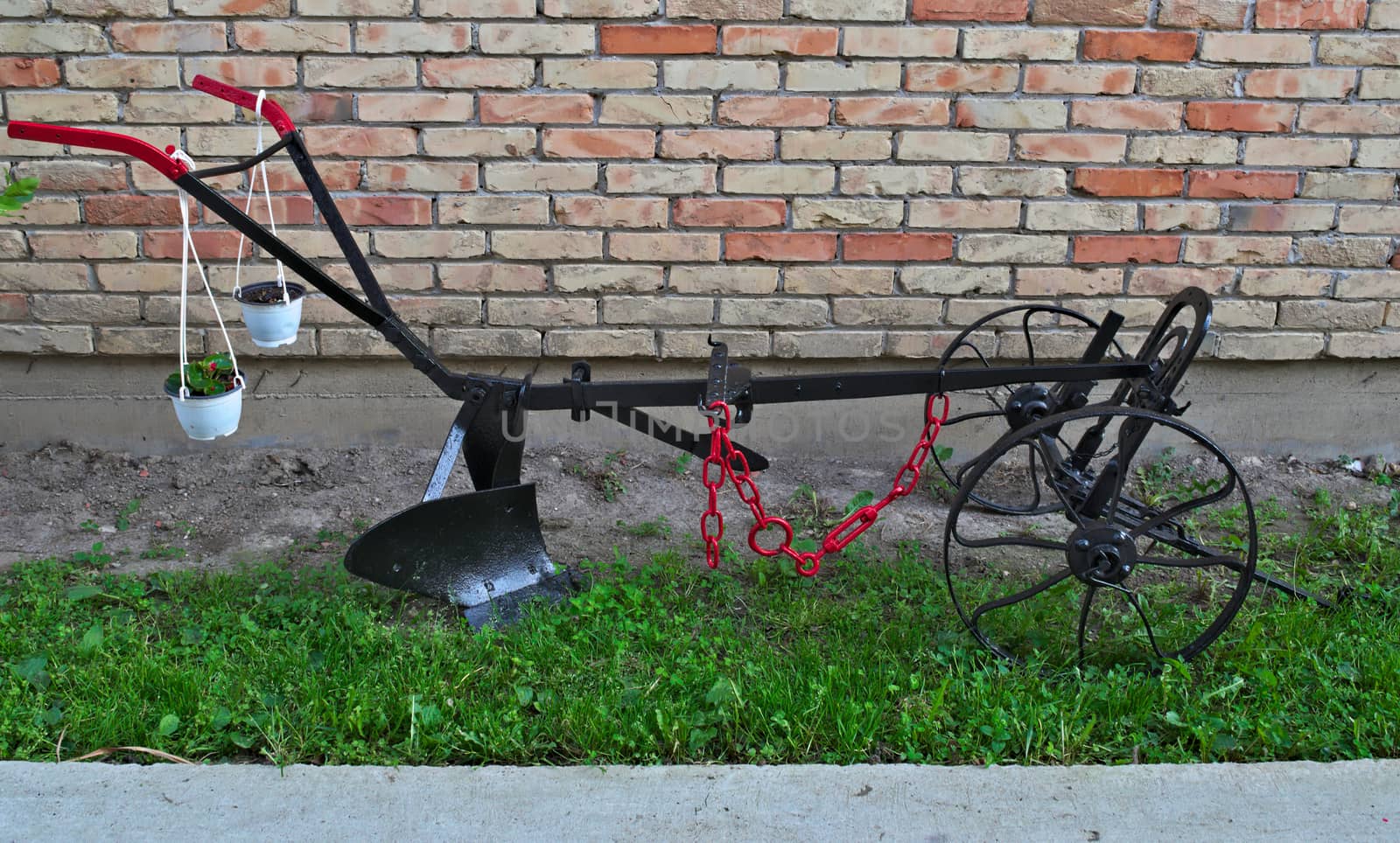 Old restored plow, for farming by sheriffkule