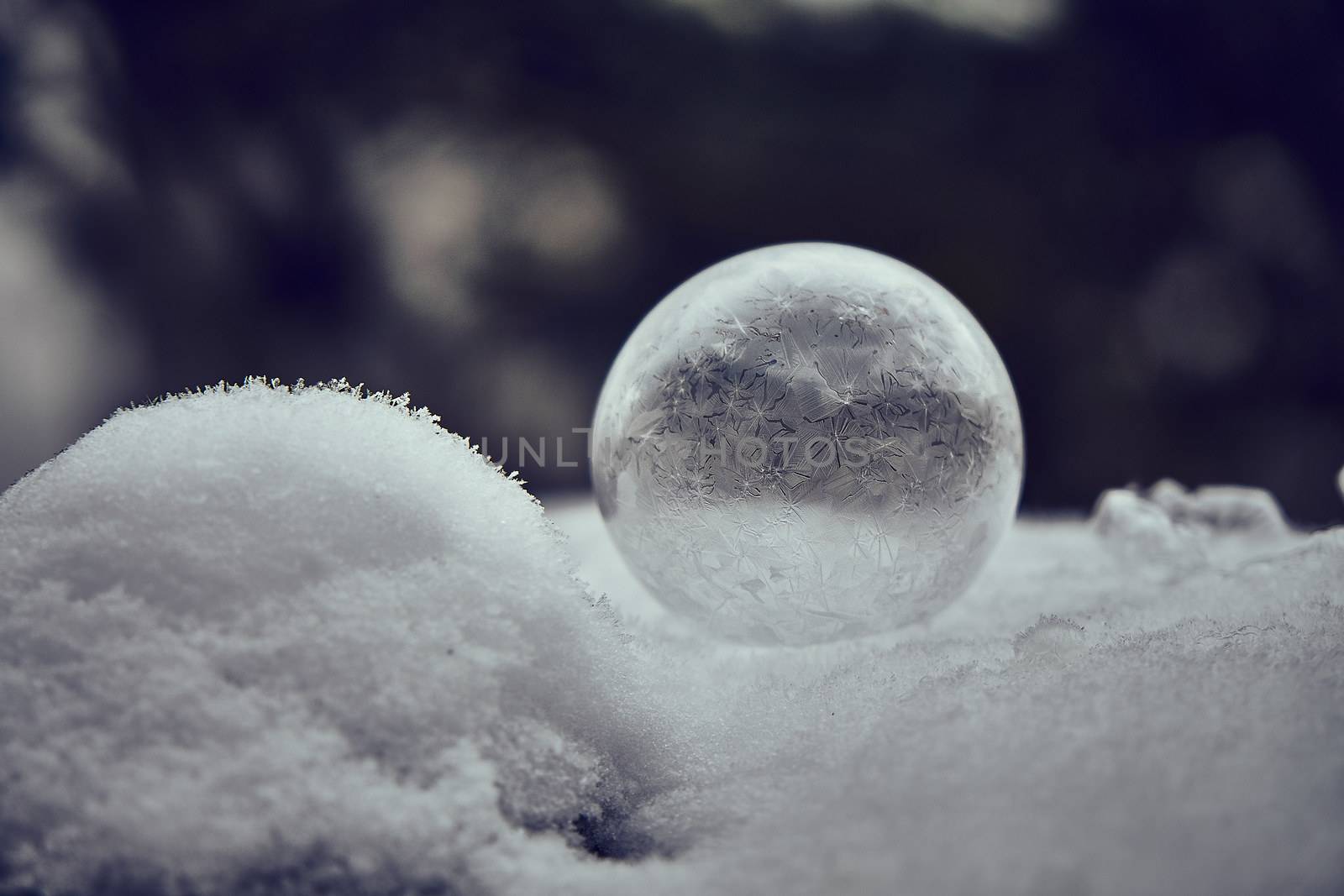 Frozen soap bubble by Sirius3001