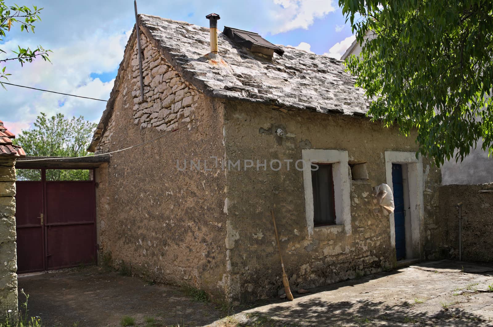 Mediterranean style stone house