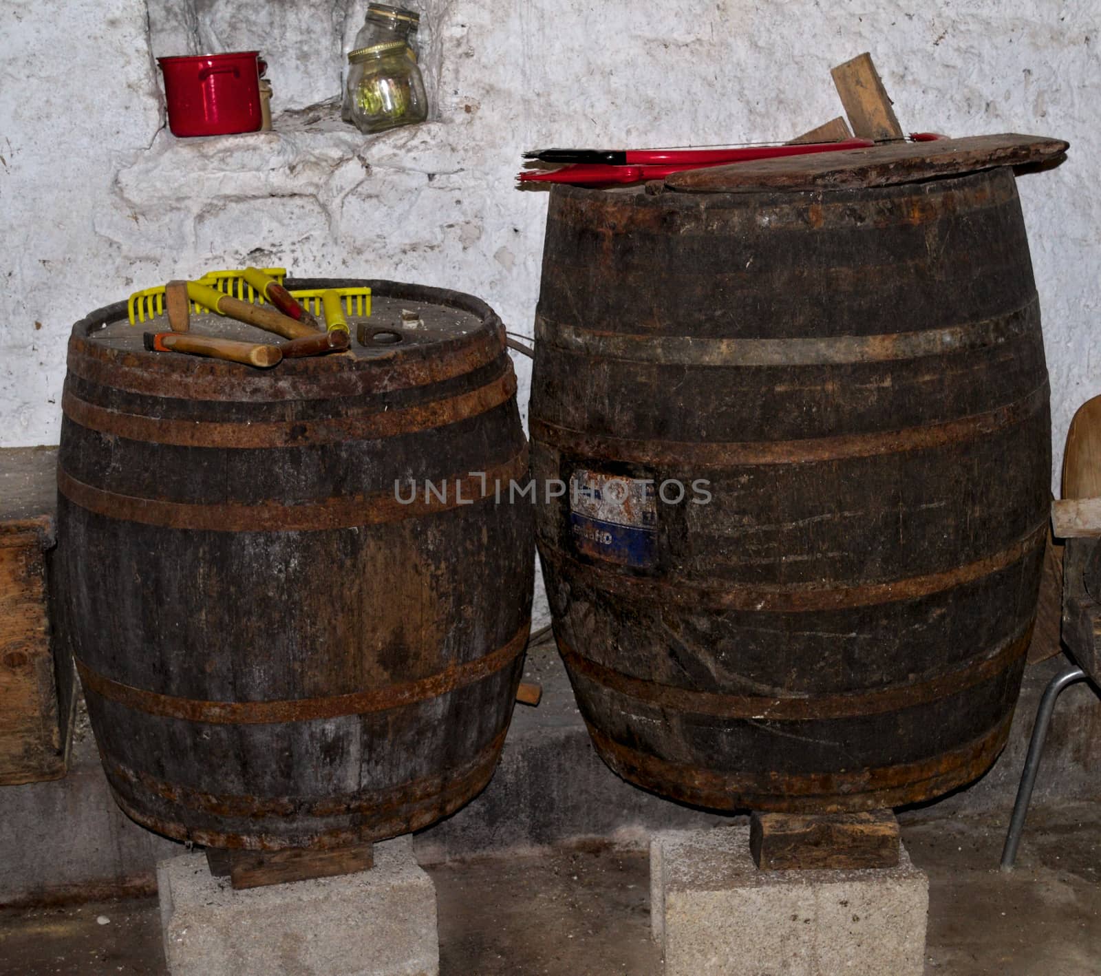 Old vine barrels in cellar by sheriffkule