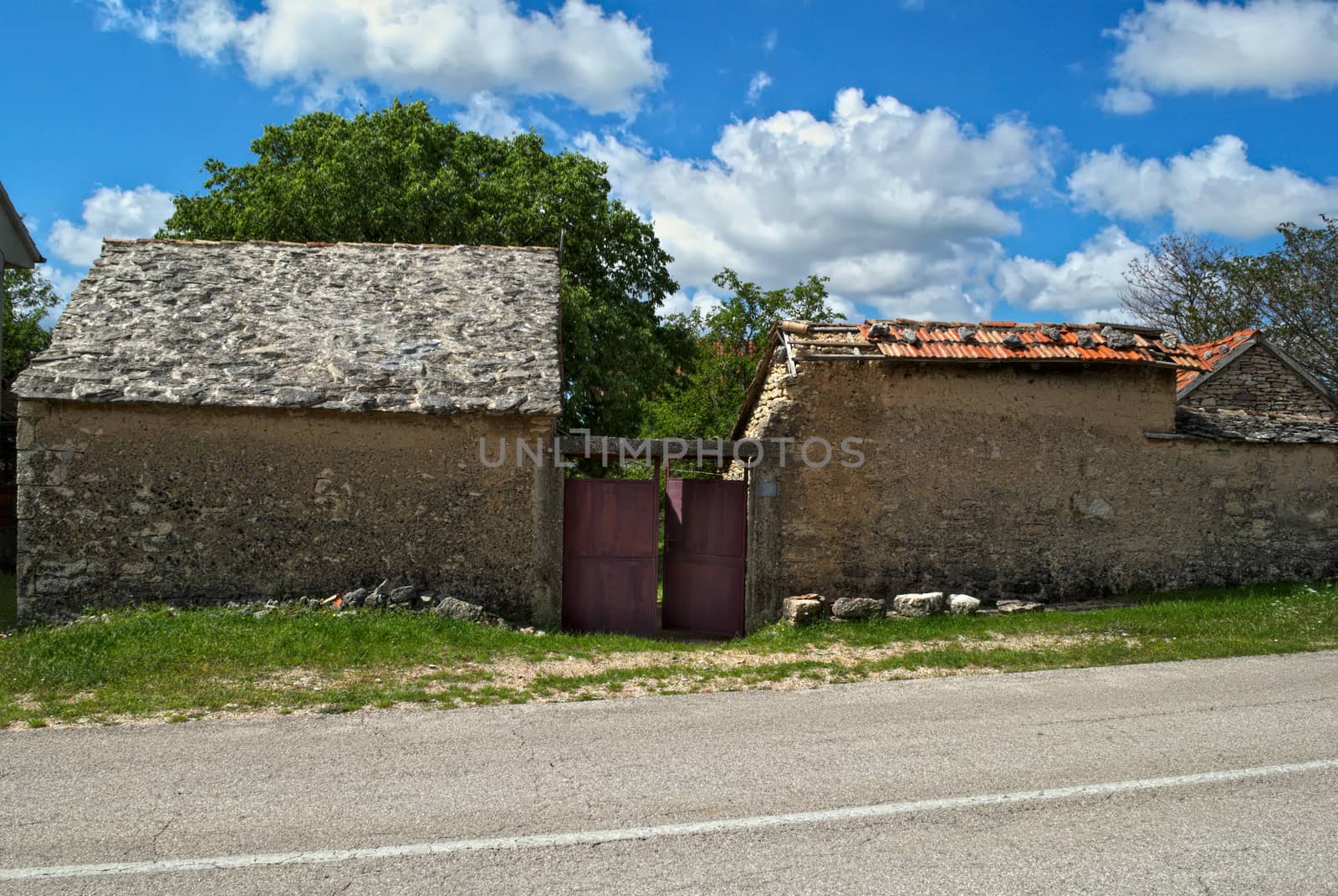 Mediterranean style stone house