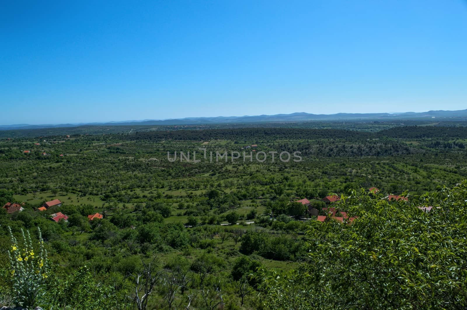 View on valley from Bribir fortress, Dalmatia