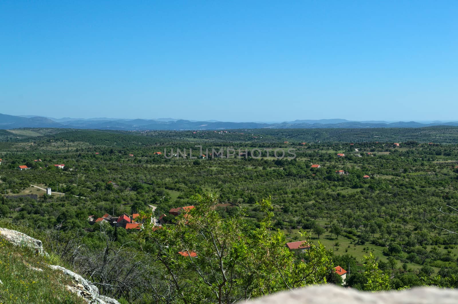 View on valley from Bribir fortress, Dalmatia