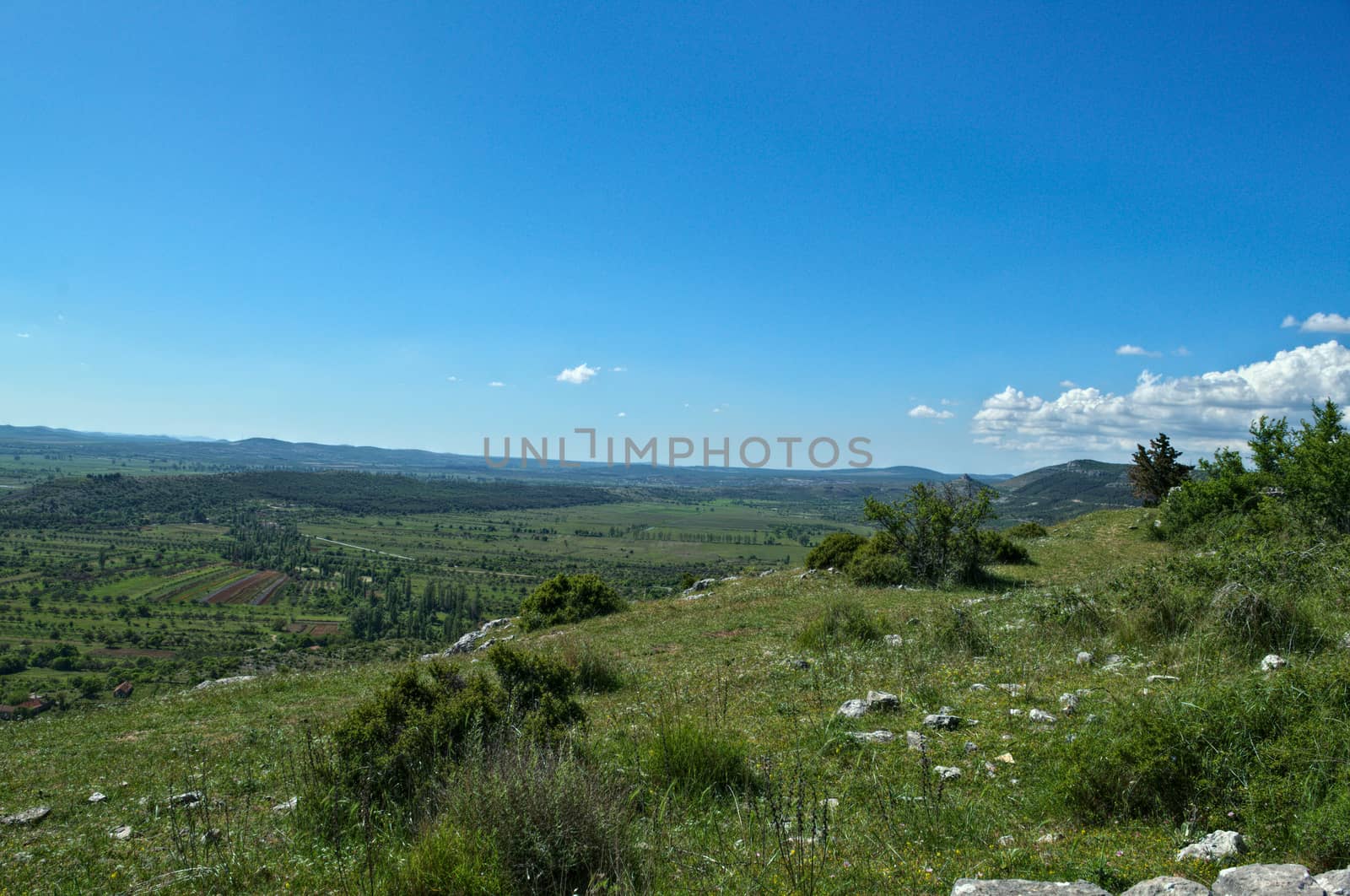 View on valley from Bribir fortress, Dalmatia by sheriffkule