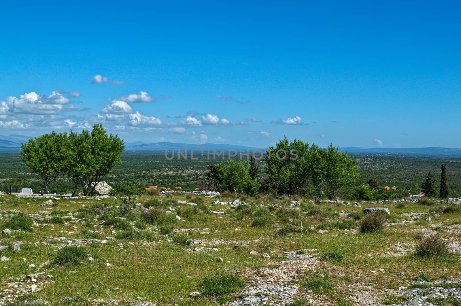 Remains of watch tower on Bribir fortress, Dalmatia by sheriffkule