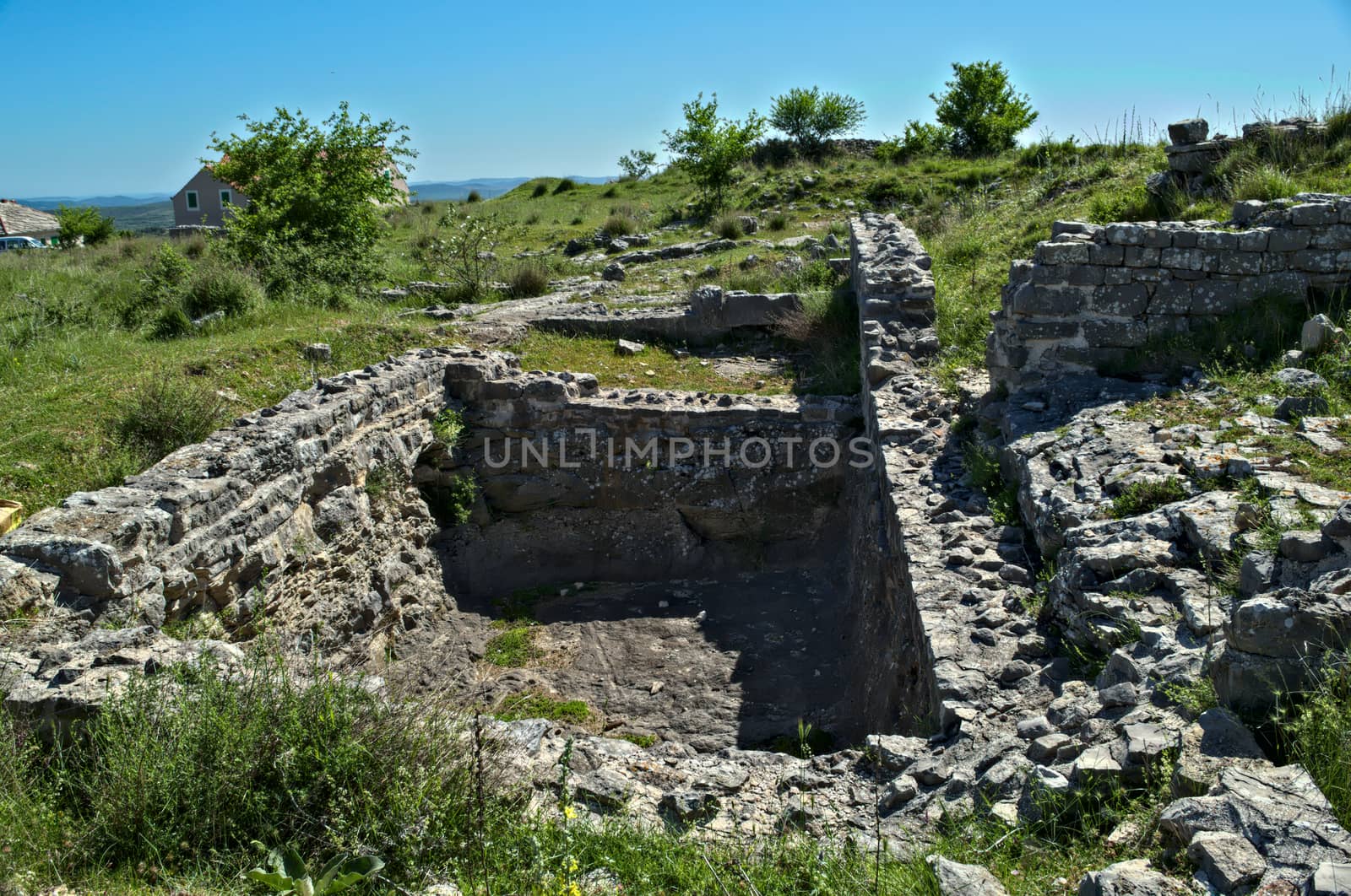 Remains on Bribir fortress, Dalmatia