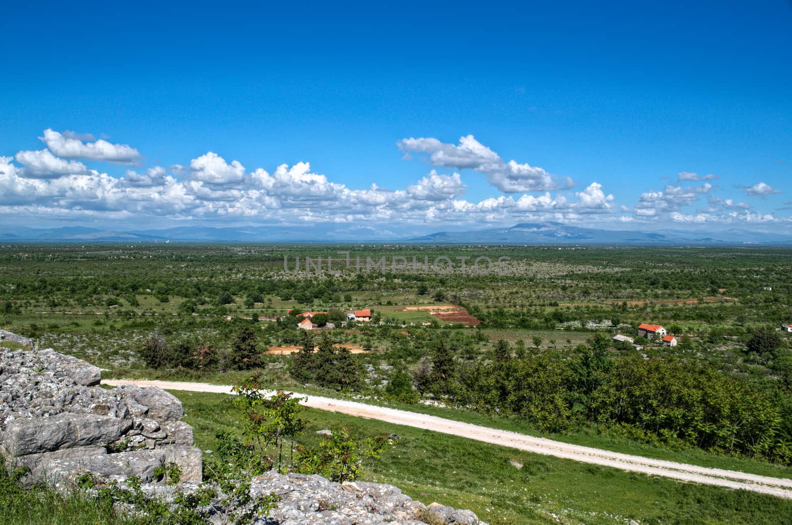 View on valley from Bribir fortress, Dalmatia by sheriffkule