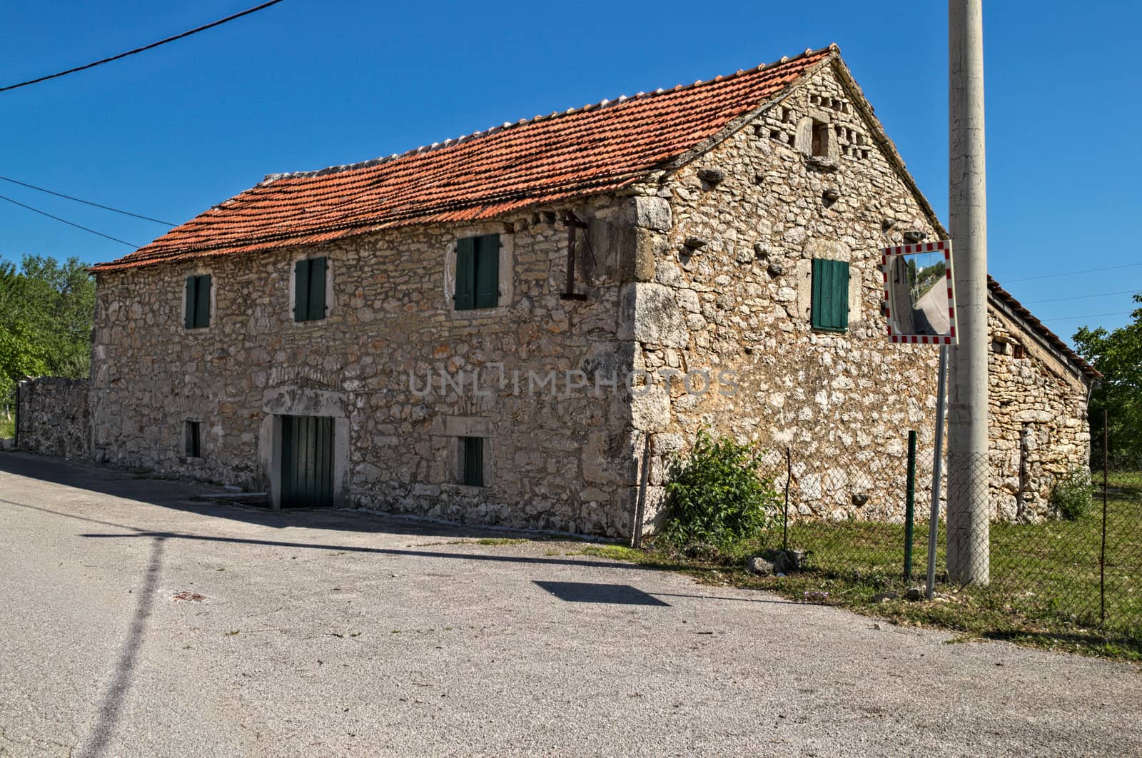 Mediterranean style stone house