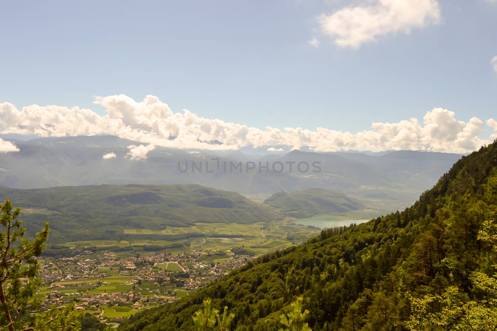 View of a valley in Alto Adige on the South Tyrol in Italy