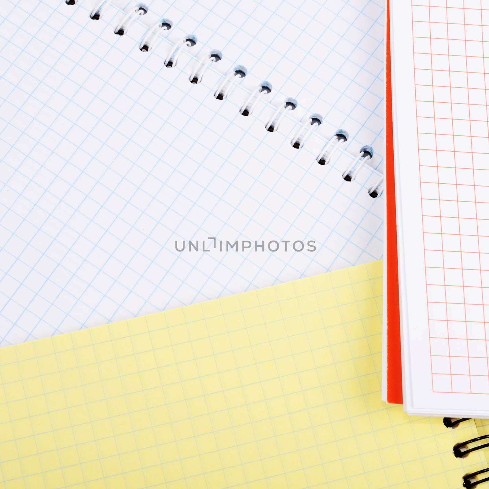 Different notebooks close up by SvetaVo