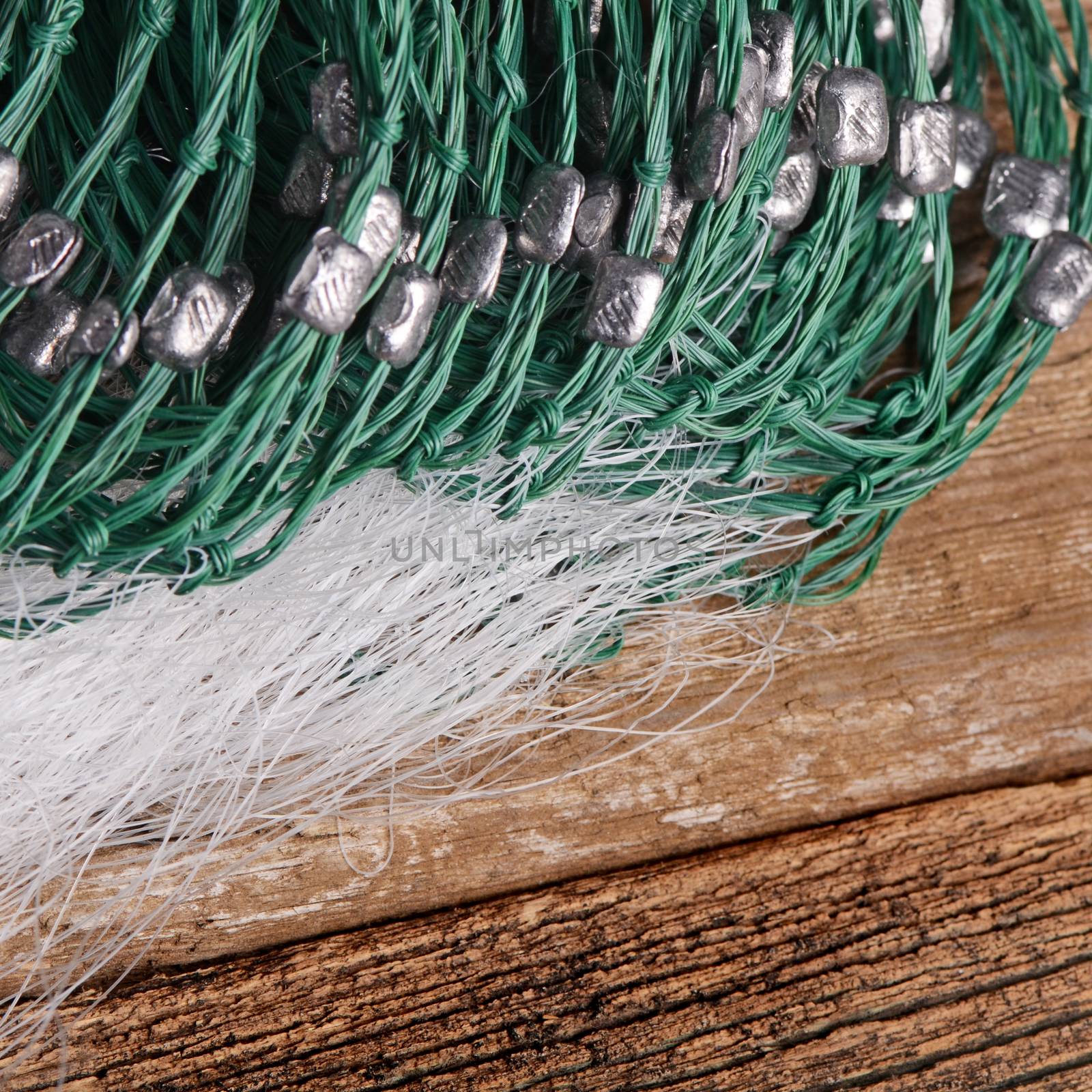Fishing net from the fishing line close up by SvetaVo