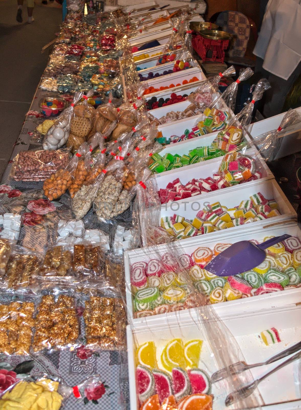 Candies sold by street vendor at town fiesta