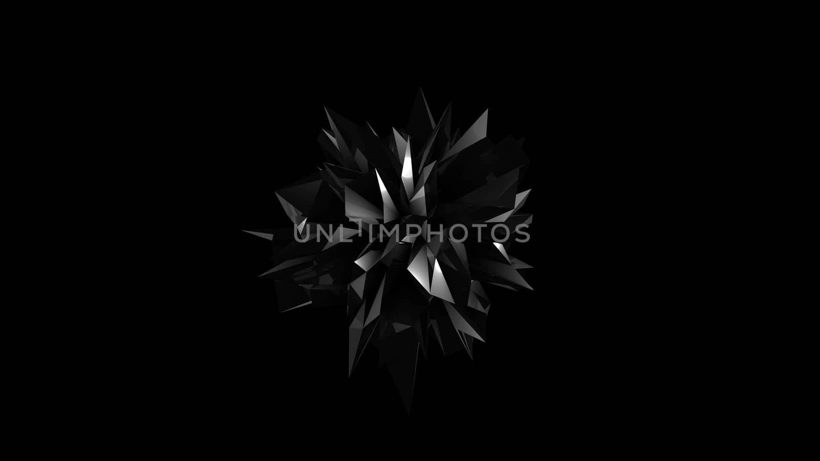 Abstract black fractal geometric element by nolimit046