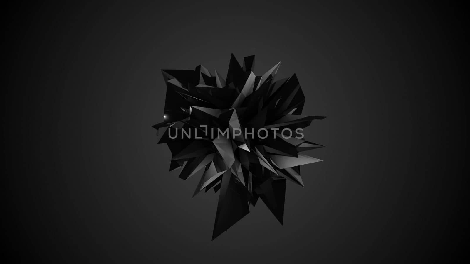 Abstract black fractal geometric element by nolimit046