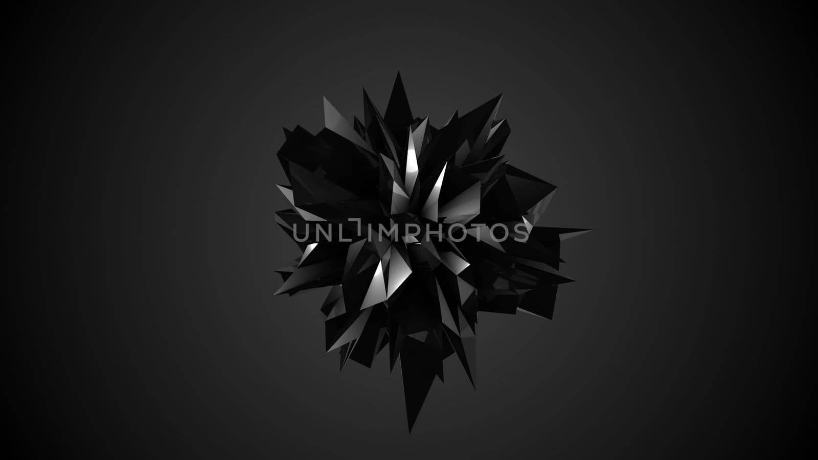 Abstract black fractal geometric element by nolimit046