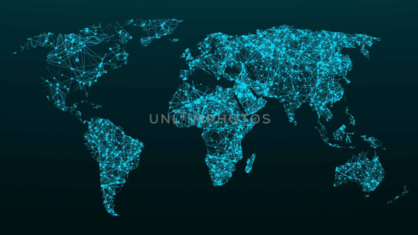 World map network. Connection dots background by nolimit046