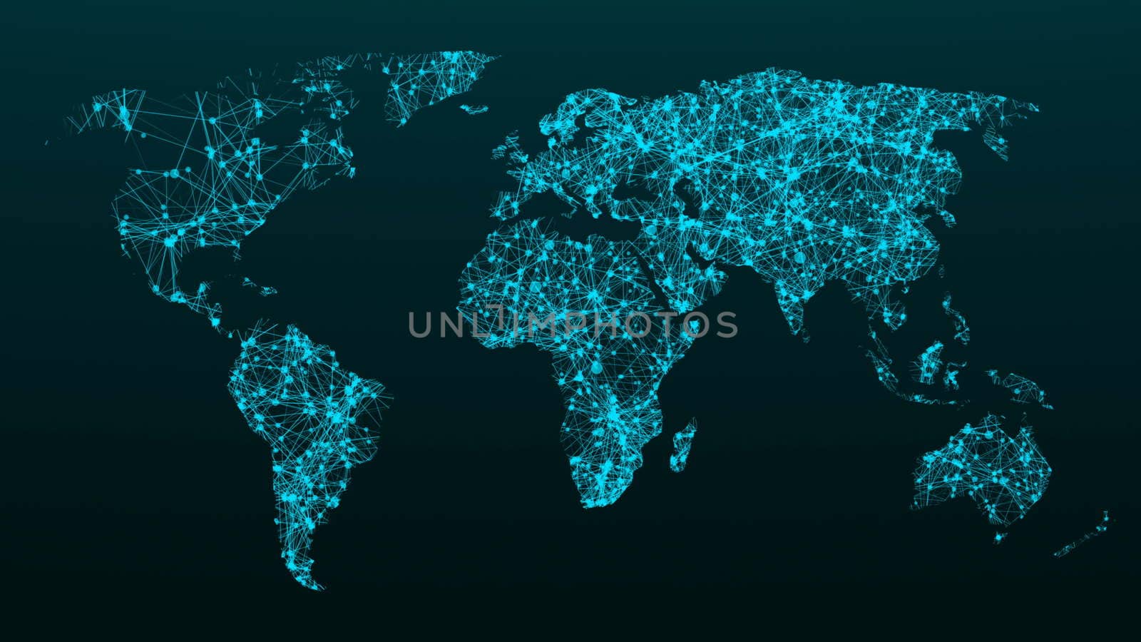 World map network. Connection dots background by nolimit046