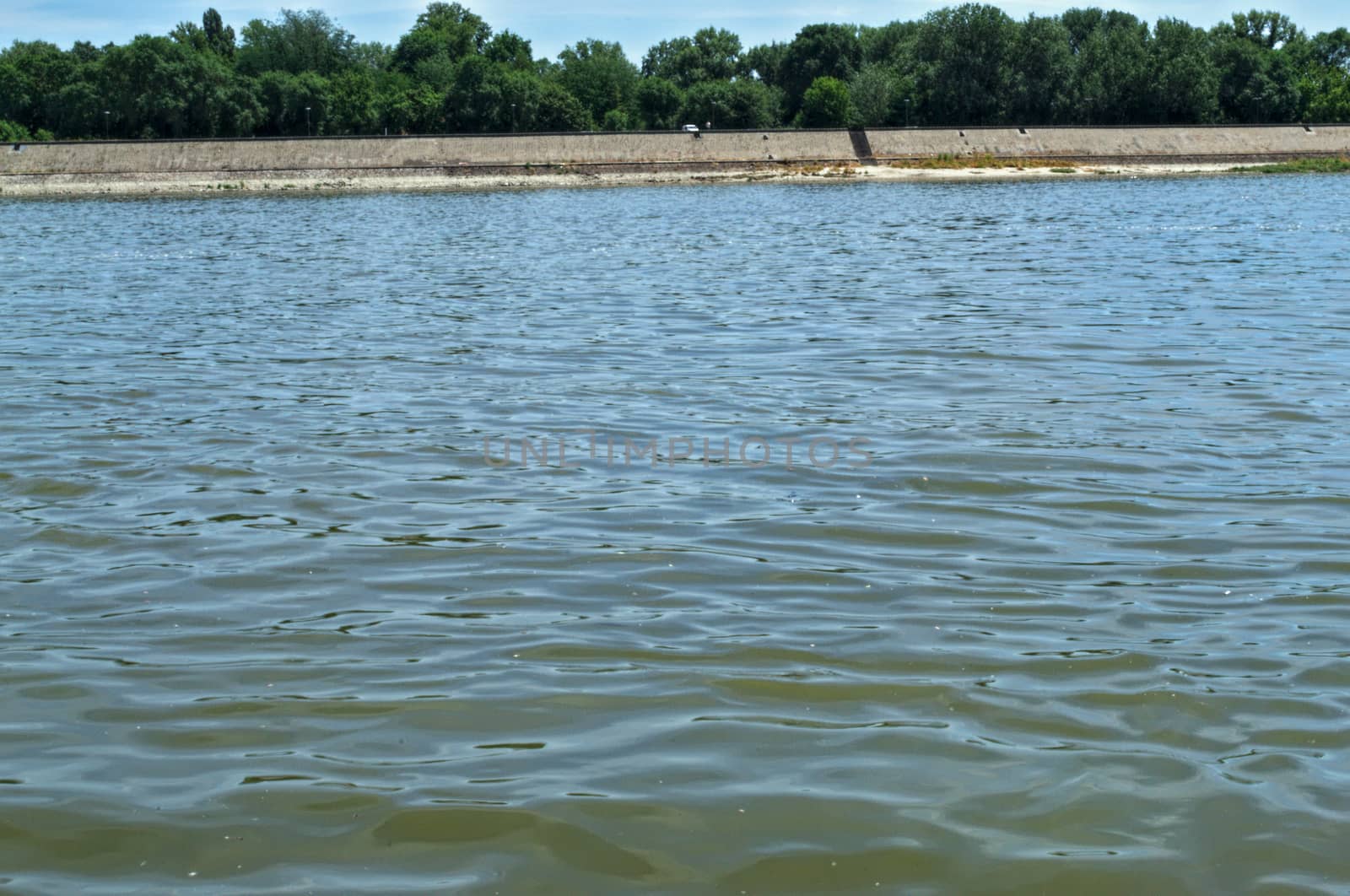 View at other side of Danube river, Novi Sad, Serbia by sheriffkule