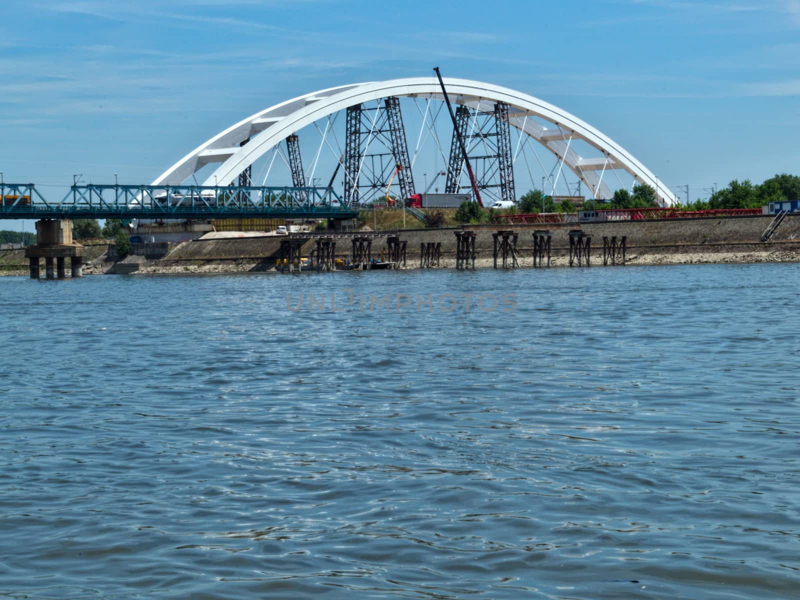 Construction of a new bridge in Novi Sad, Serbia by sheriffkule