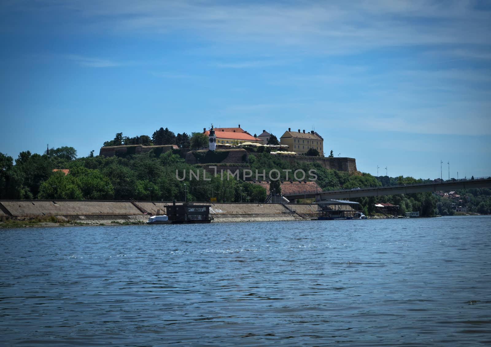 View on Danube from Petrovaradin fortress, Novi Sad, Serbia