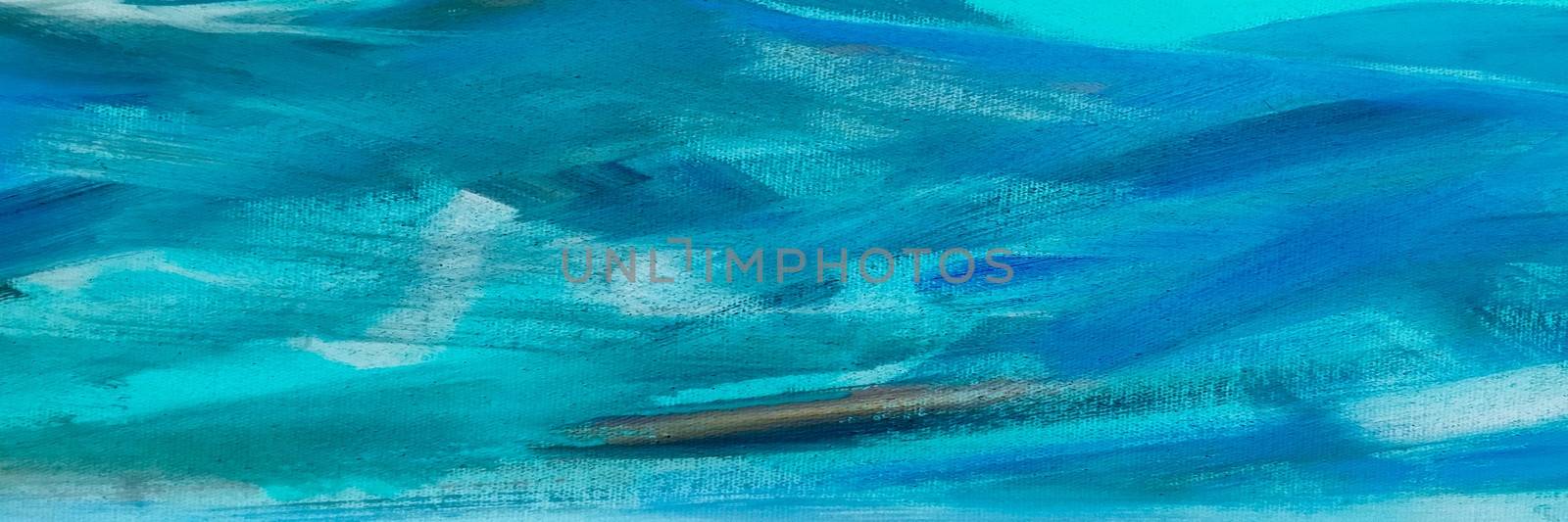 abstract oil blue paint texture on canvas, blue paint background. by titco